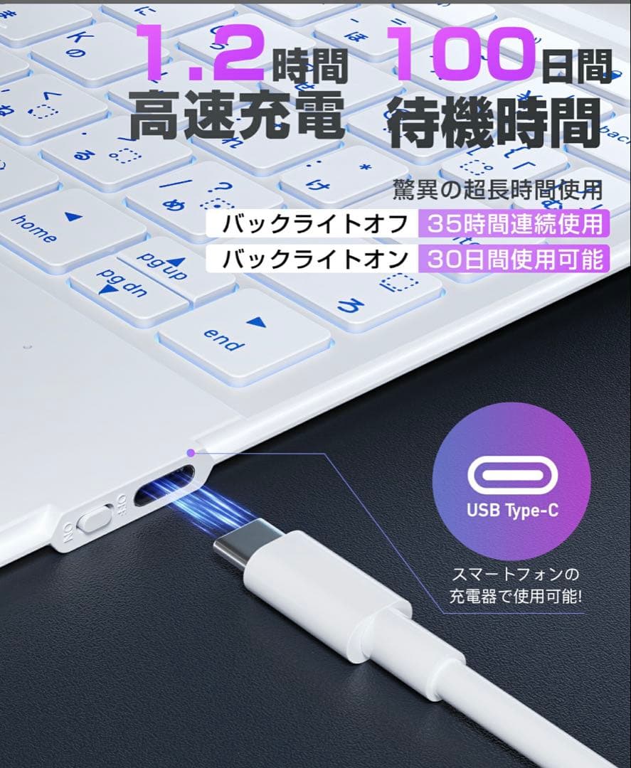 ipad キーボード 10.9インチ 360°回転 ブラック