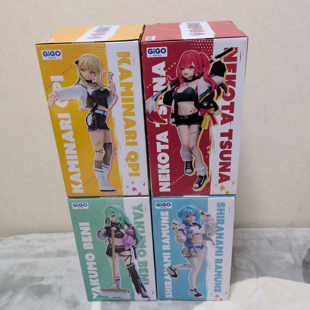 GiGO限定　ぶいすぽっ　フィギュア　猫汰つな　白波らむね　神成きゅぴ　八雲べに