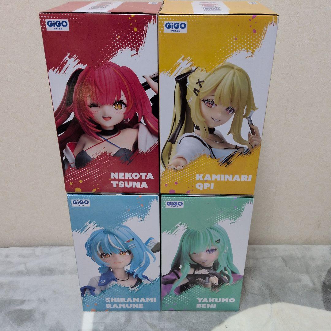 GiGO限定　ぶいすぽっ　フィギュア　猫汰つな　白波らむね　神成きゅぴ　八雲べに