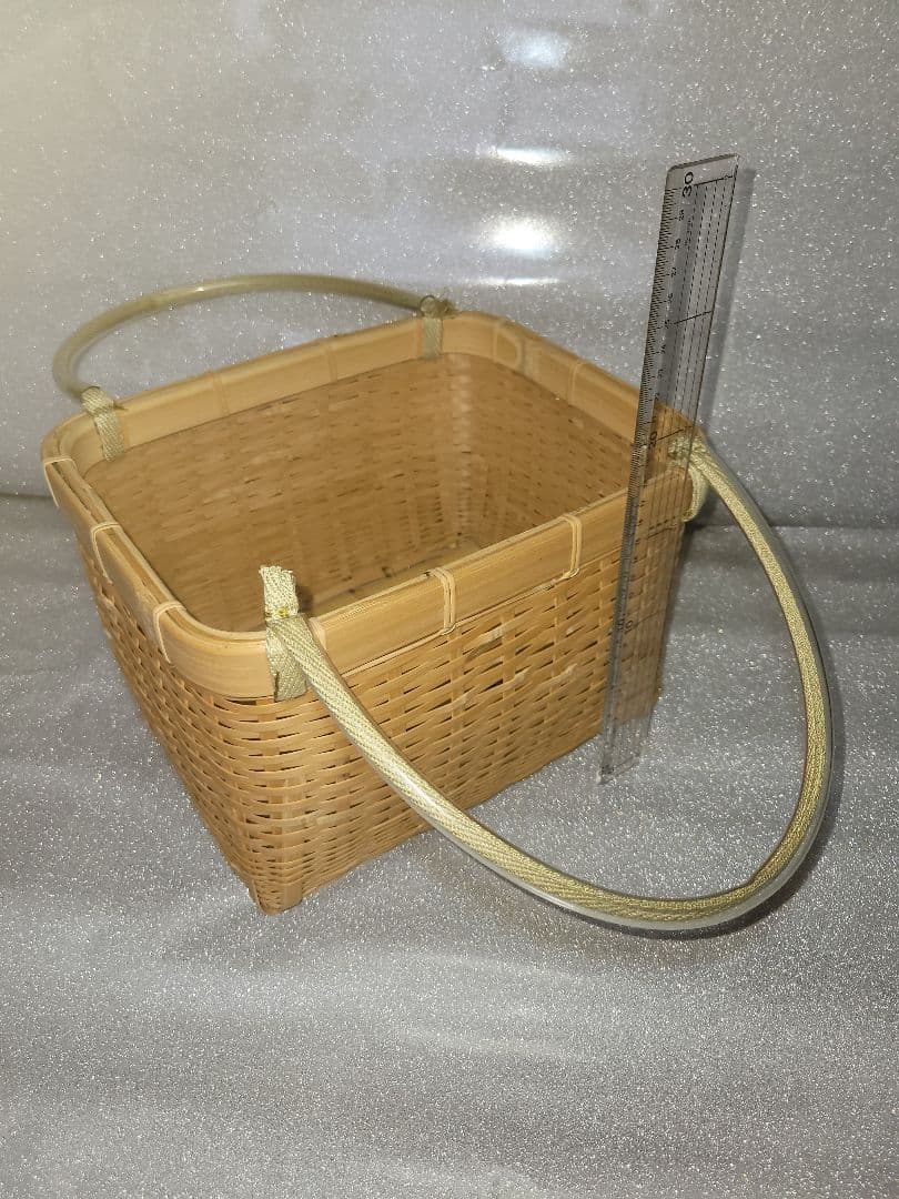 竹編み買い物かご　竹工芸　竹細工