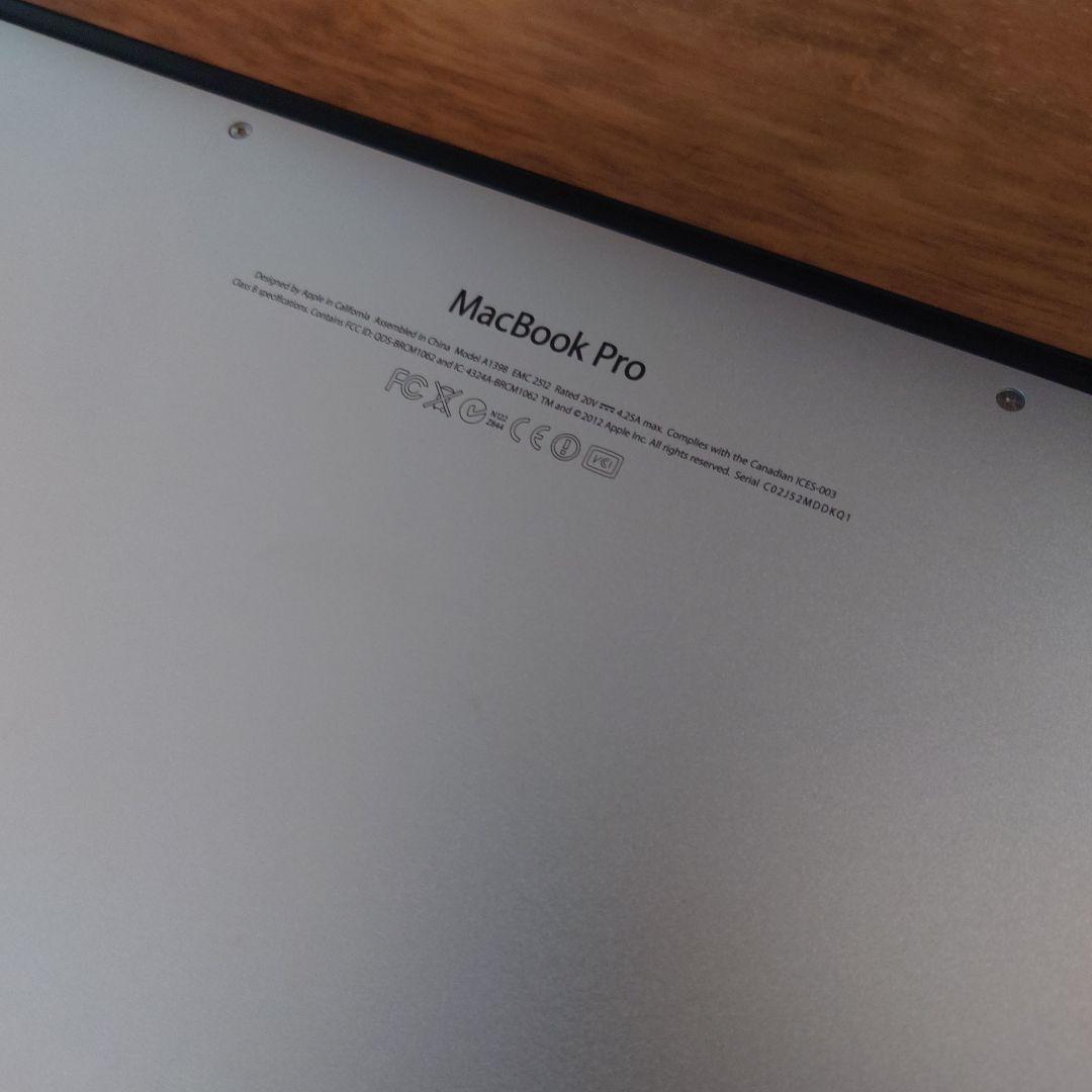 MacBook pro retina 2012 mid 15インチ