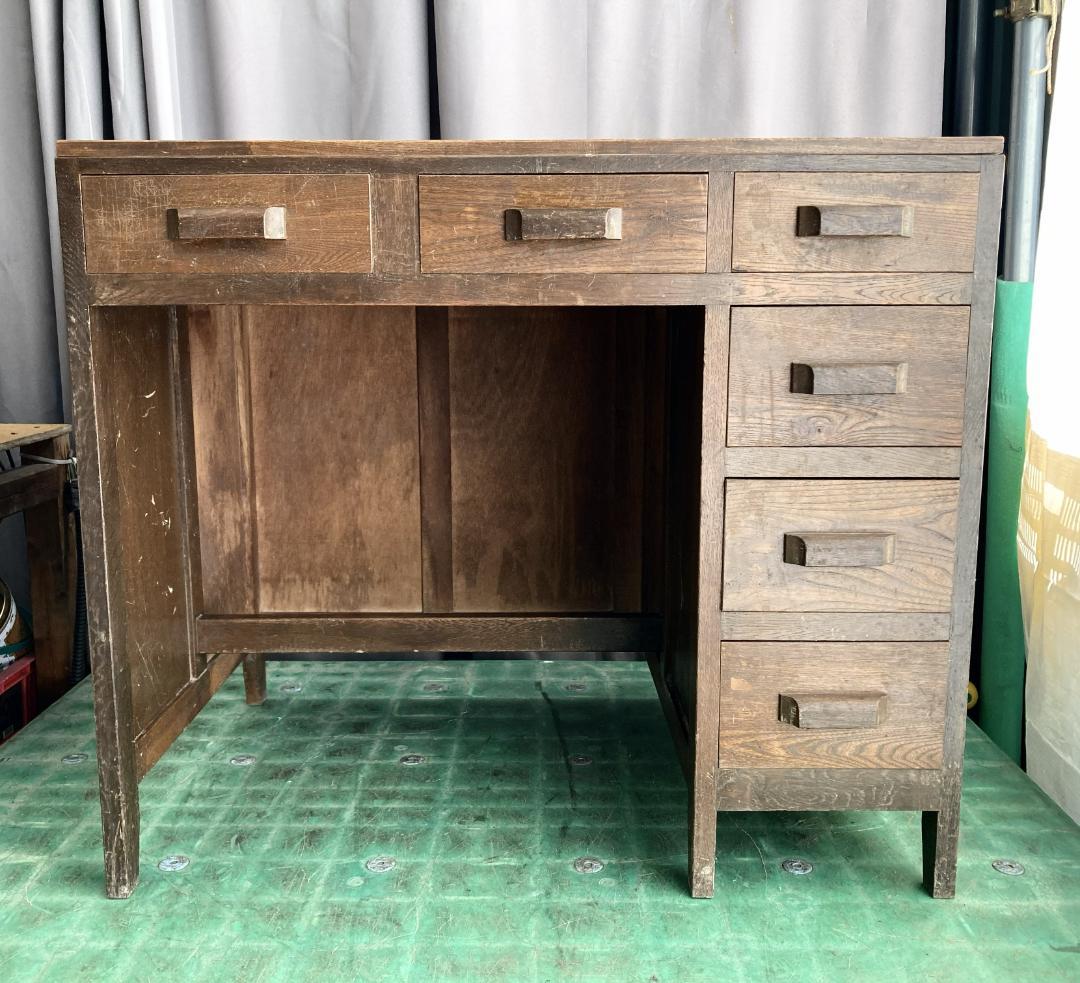 昭和レトロ アンティーク机 書斎机 ヴィンテージ デスク ワークデスク 激レア！