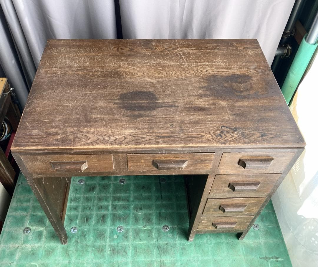 昭和レトロ アンティーク机 書斎机 ヴィンテージ デスク ワークデスク 激レア！