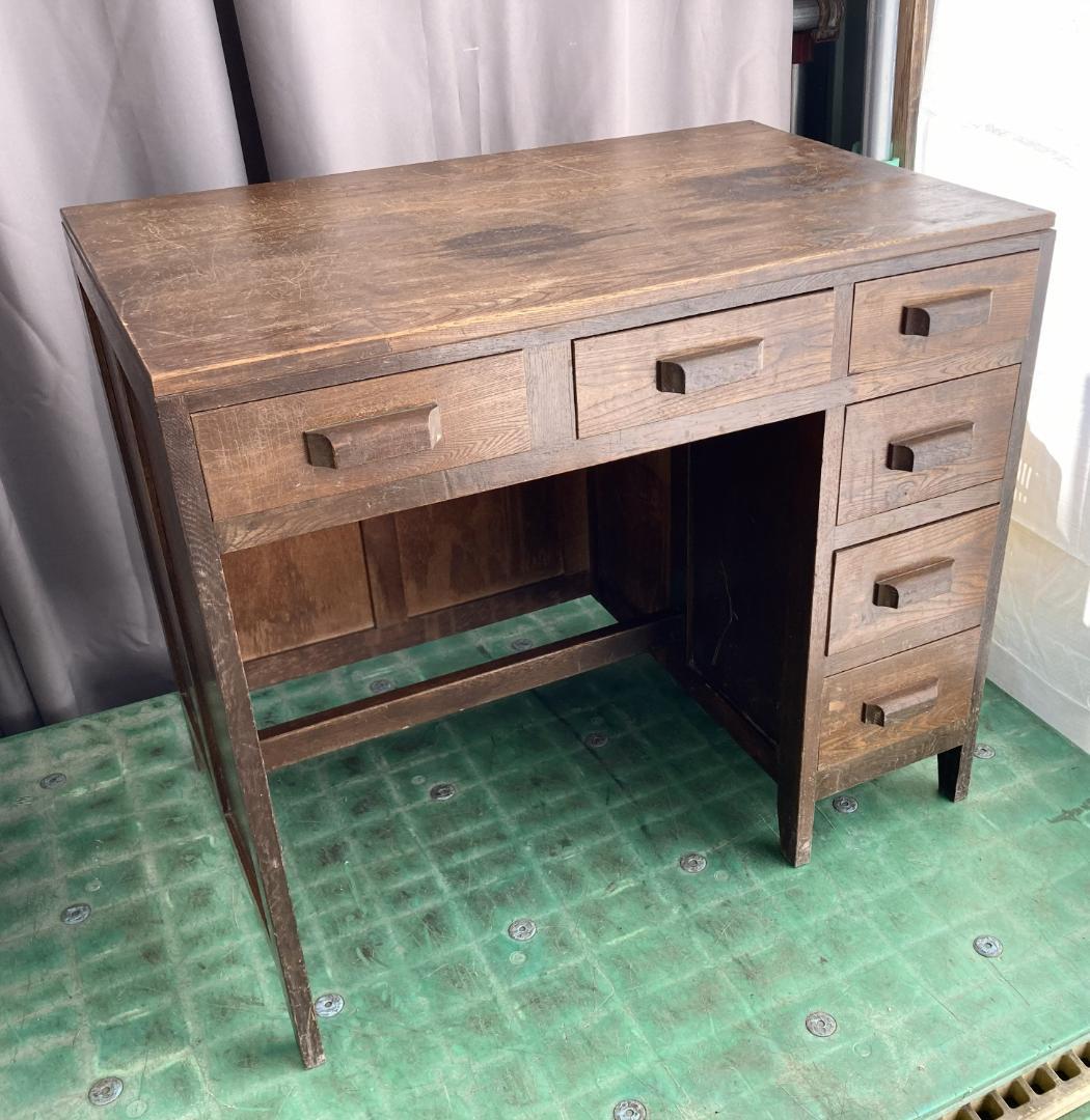 昭和レトロ アンティーク机 書斎机 ヴィンテージ デスク ワークデスク 激レア！