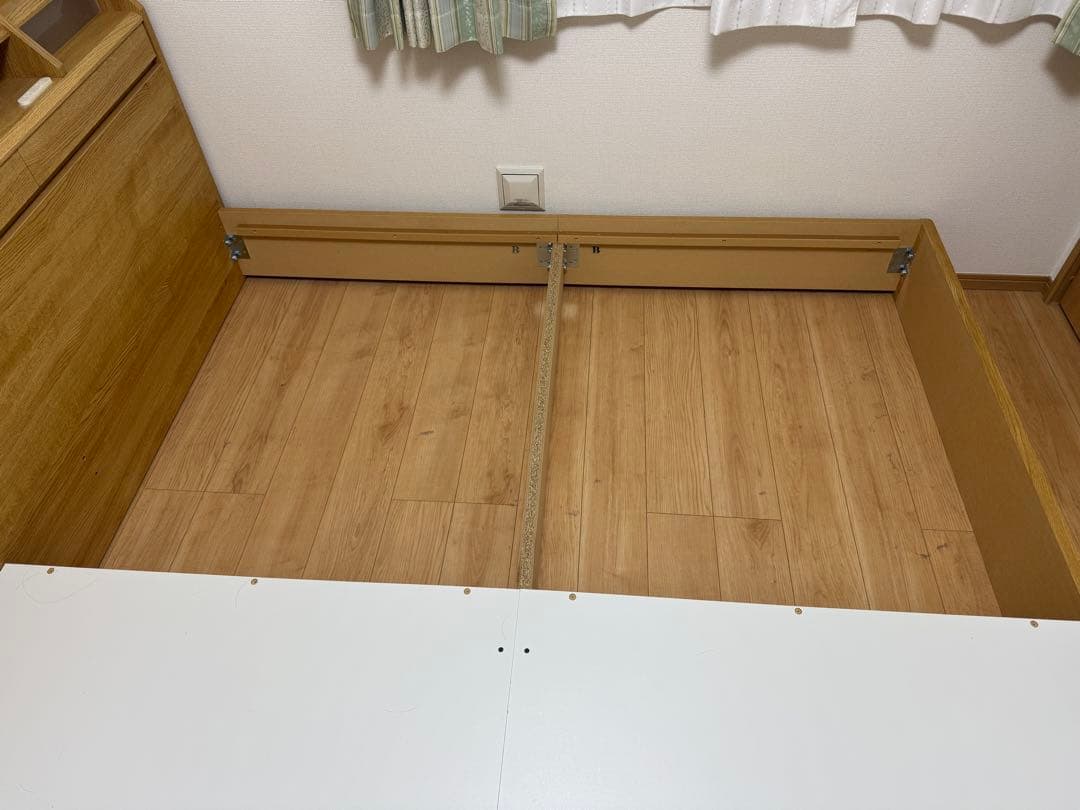 ワイドクイーン(幅175cm) ベッドフレーム 引き出し付き