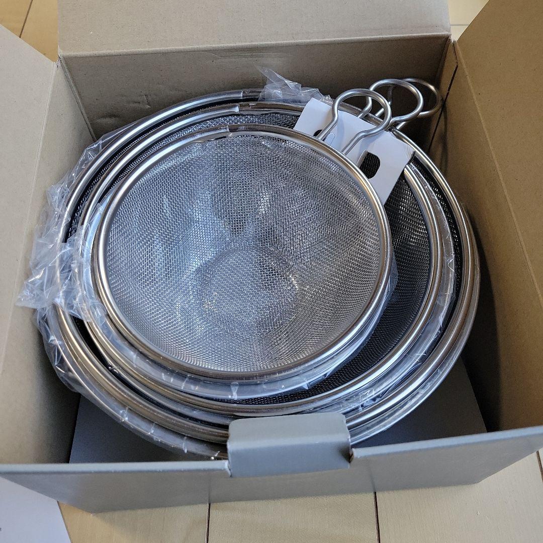 SHIN-ETSU① 新越　フタ付ざるボウル　9点set