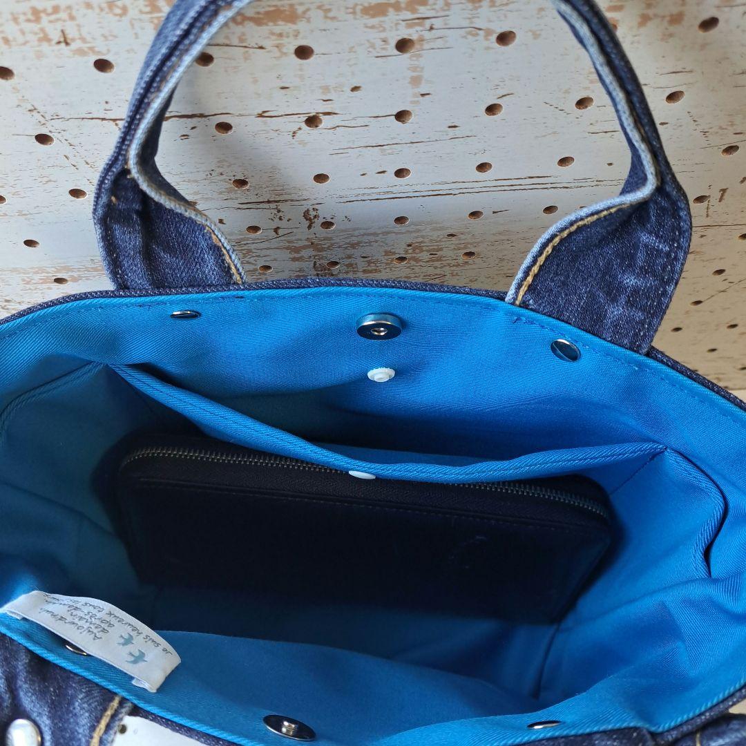 ゆ*ら様 コヤンイサムチョン　デニムリメイクトートバッグ　フリル