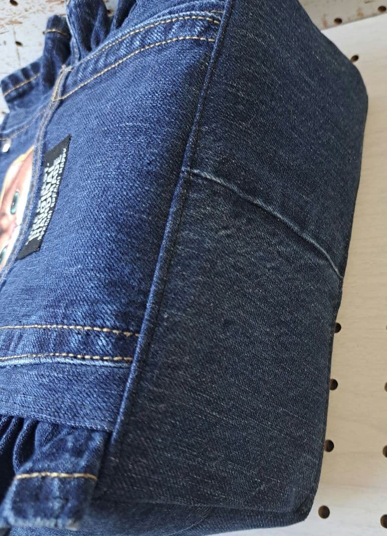 ゆ*ら様 コヤンイサムチョン　デニムリメイクトートバッグ　フリル