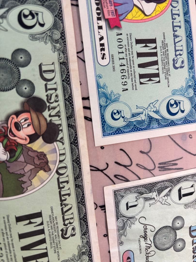 【即日発送】ディズニーダラー　Disney Dollars