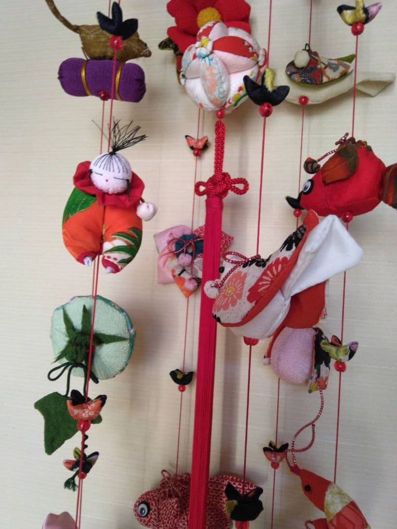 47新作！さげもん　つるし飾り　つるし雛 豪華7連　110㎝