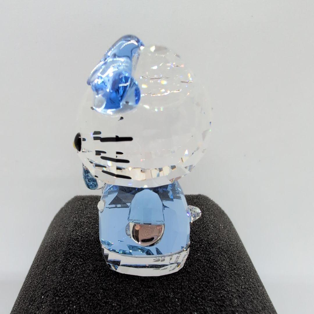 希少　スワロフスキー ハローキティ ブルー リボン 猫
