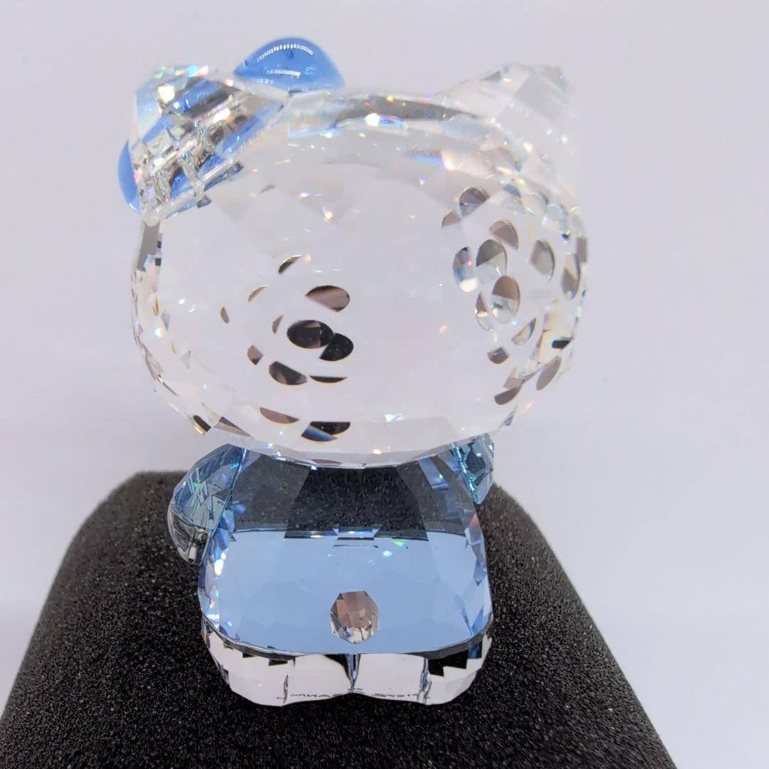 希少　スワロフスキー ハローキティ ブルー リボン 猫