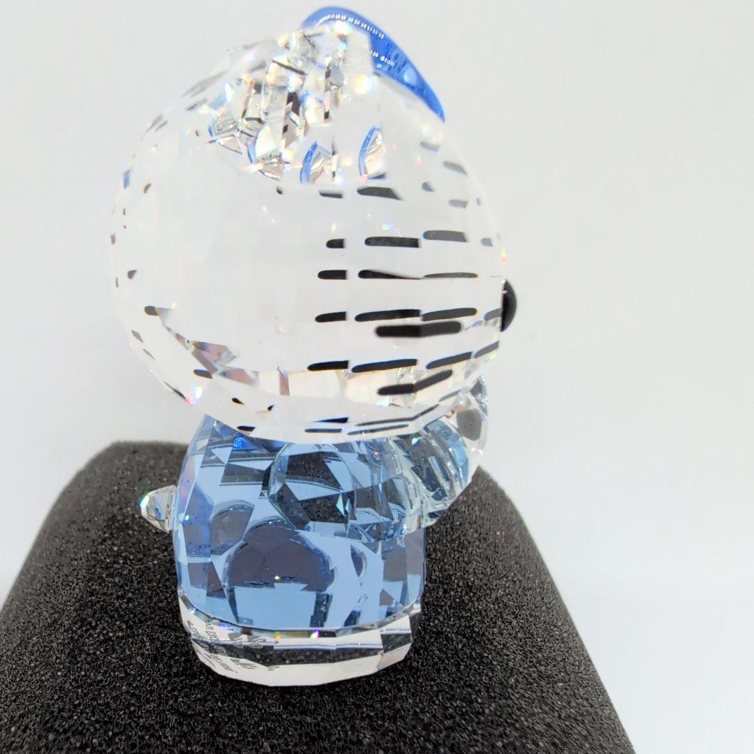 希少　スワロフスキー ハローキティ ブルー リボン 猫