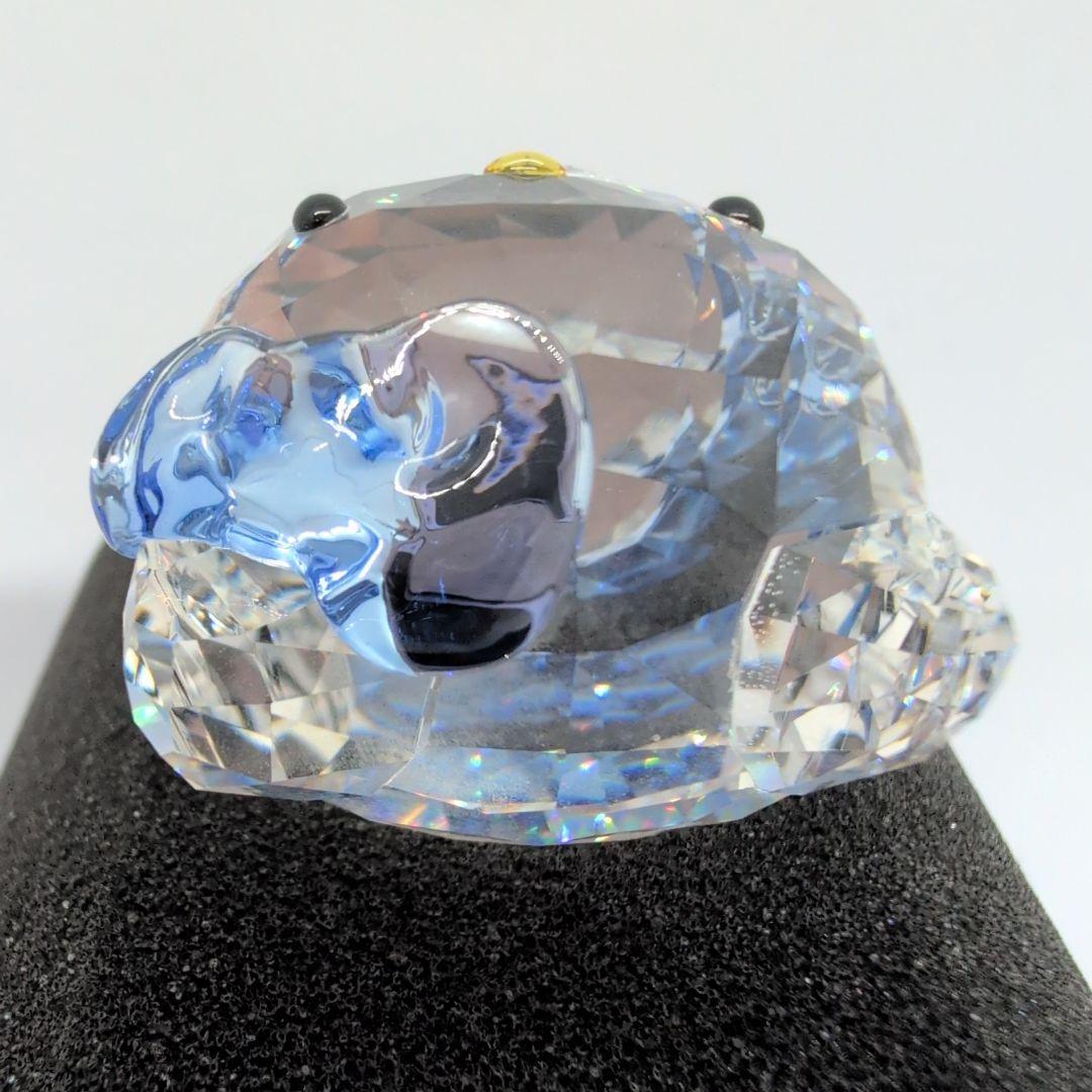 希少　スワロフスキー ハローキティ ブルー リボン 猫