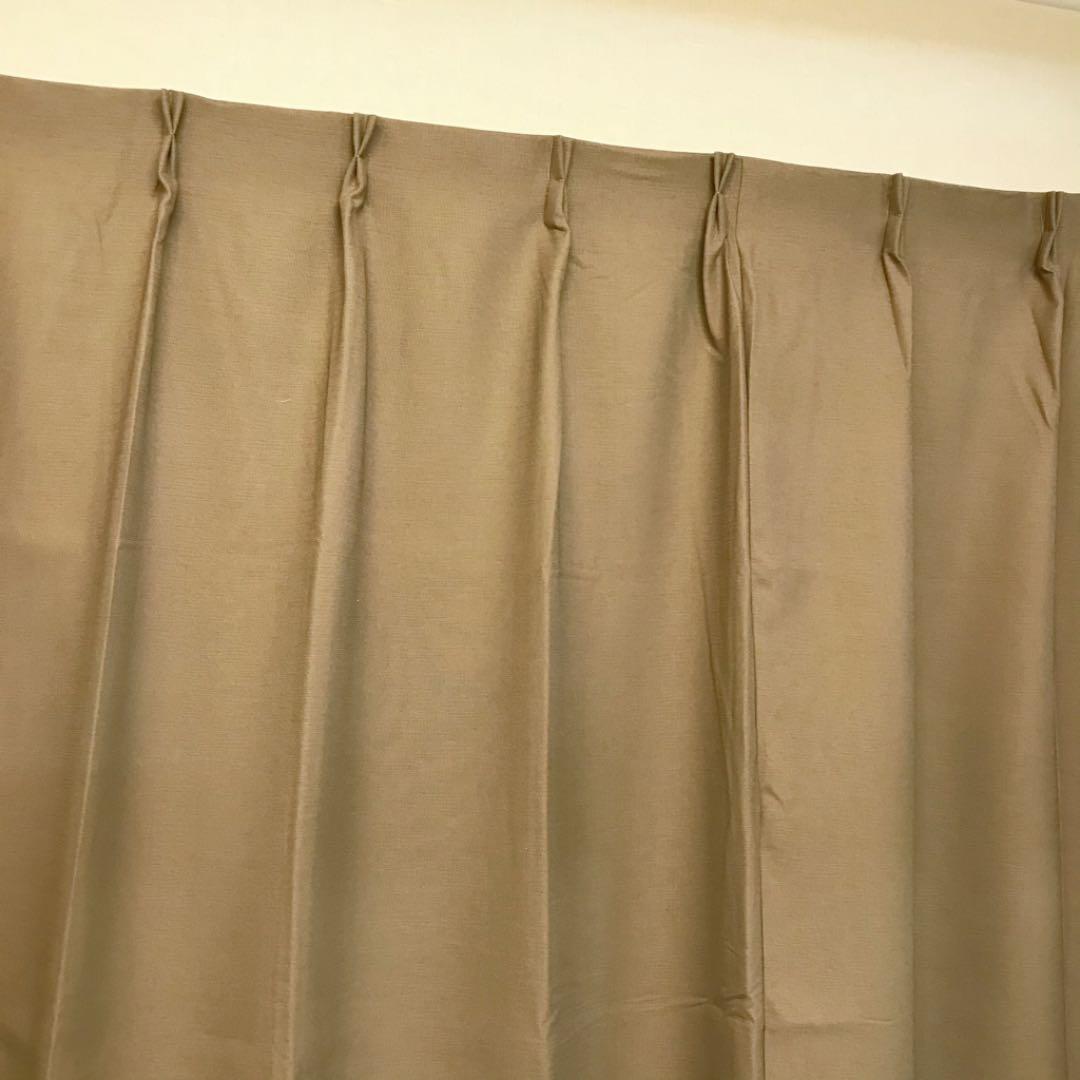 遮光カーテン　幅150cm×丈178cm2枚　ブラウン