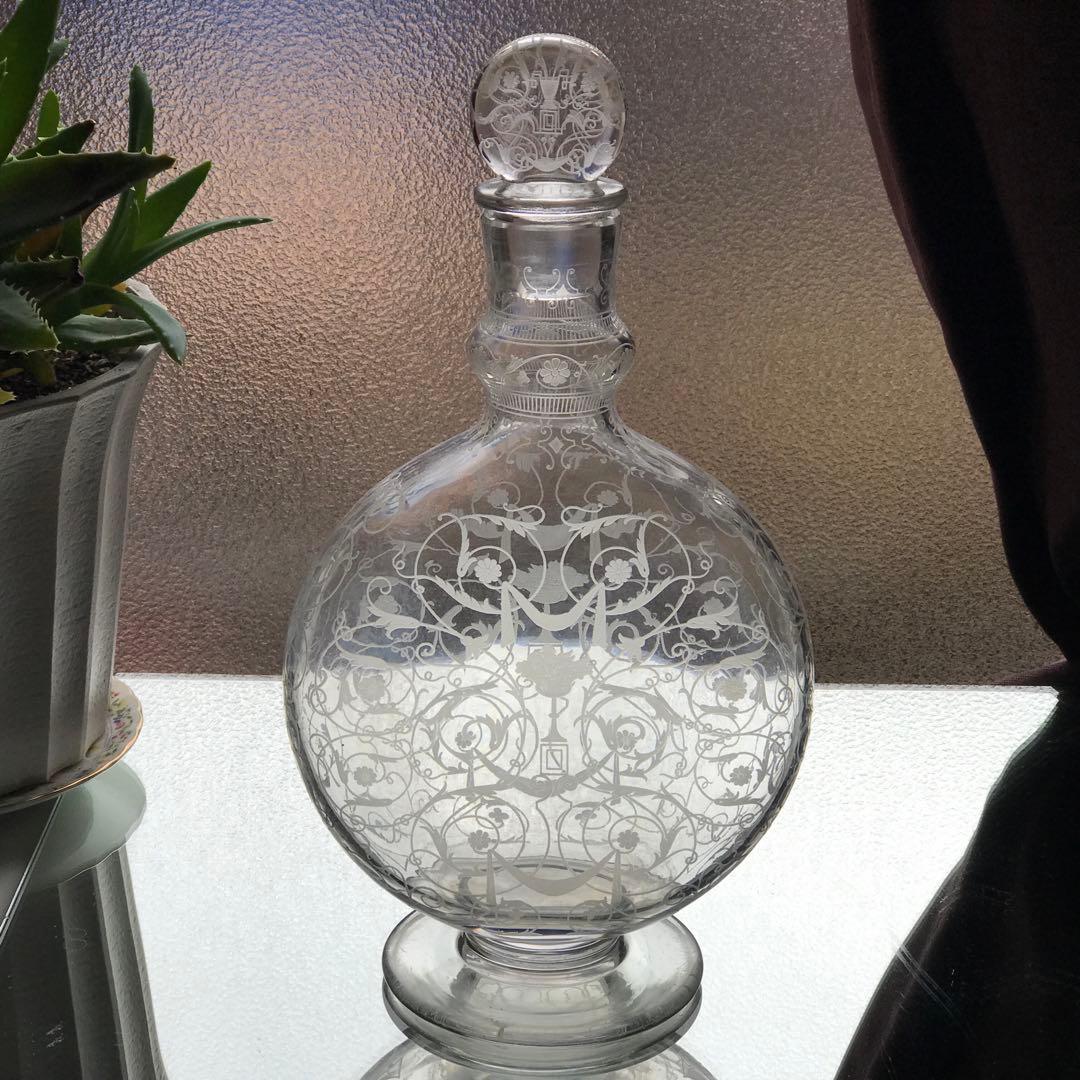 素晴らしい造形美オールドバカラBACCARATミケランジェロ　 カラフェデカンタ