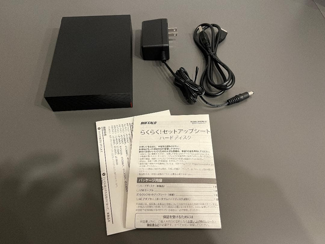 BUFFALO 外付けハードディスク　HD-EDS4U3-BC