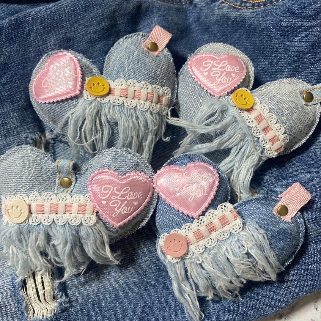 いちごパフェデニムリメイクチャーム★オーダー・お取置き