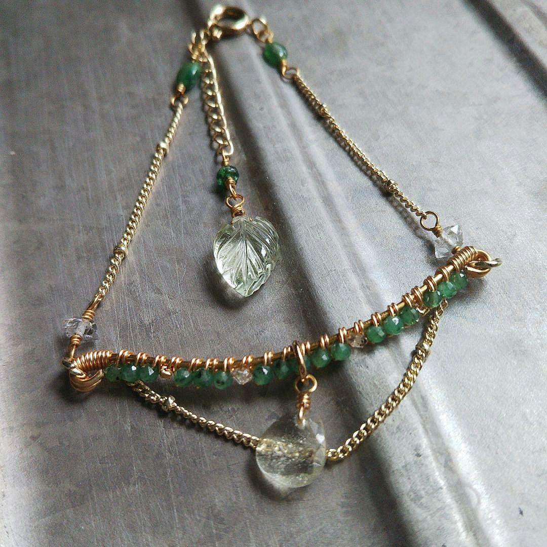 ✧SALE✧高品質 エメラルド 稀少石 リビアングラス ブレスレット 限定品