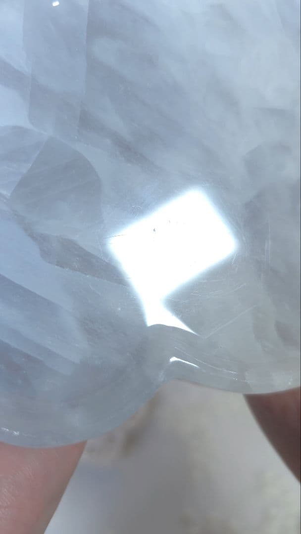 天然石 ブルーカルサイト プレート 大きめもくもく雲のプレート