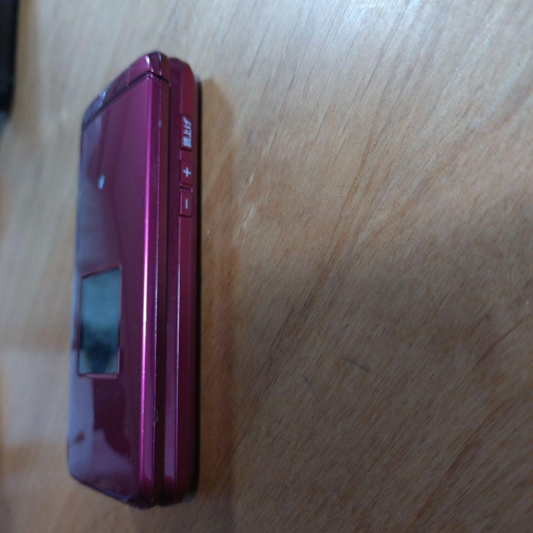 かんたんケータイ　au KYF41 レッド　卓上スタンド付き