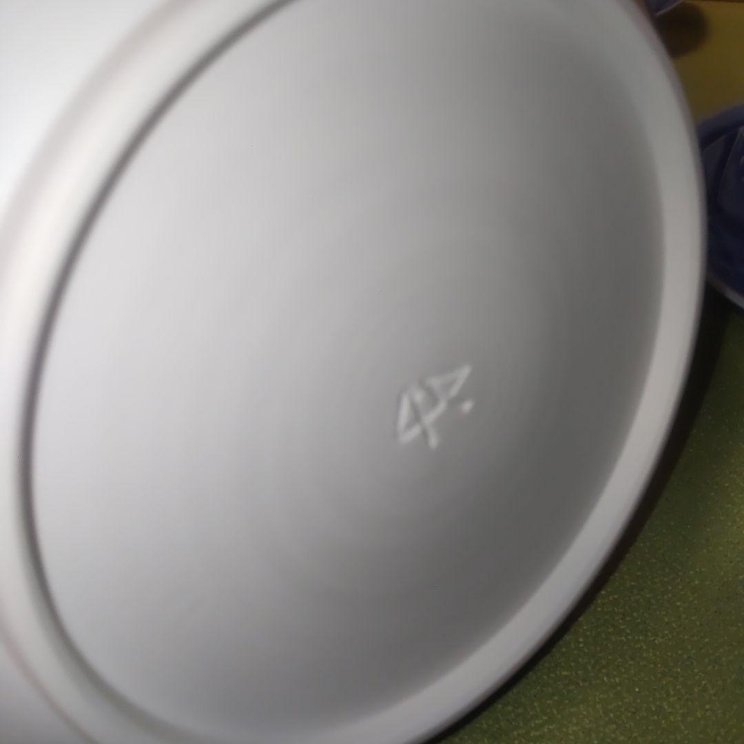 人間国宝 加藤卓男 幸兵衛窯 ブルー 青 瑠璃釉陽刻文皿 皿 5枚 箱付