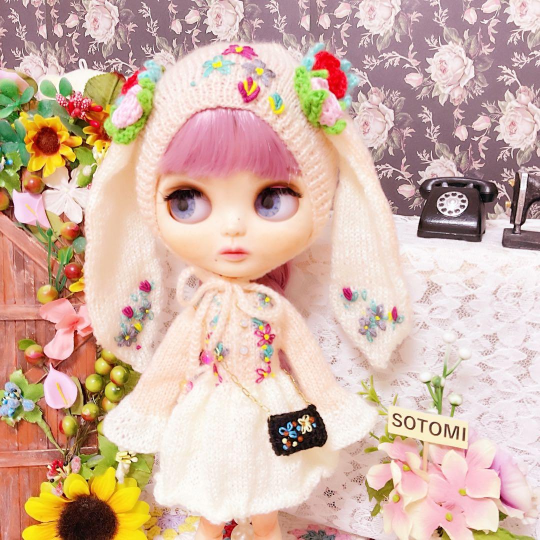 ピンクうさぎニットセット (ネオブライス専用)