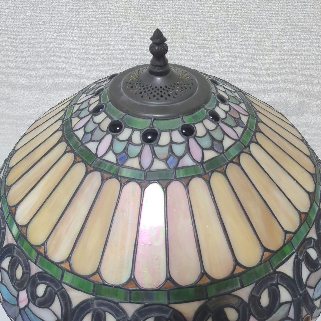 【希少】アンティーク　ヴィンテージ　ステンドグラスランプ 照明　2灯