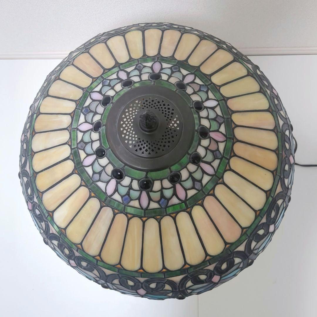 【希少】アンティーク　ヴィンテージ　ステンドグラスランプ 照明　2灯