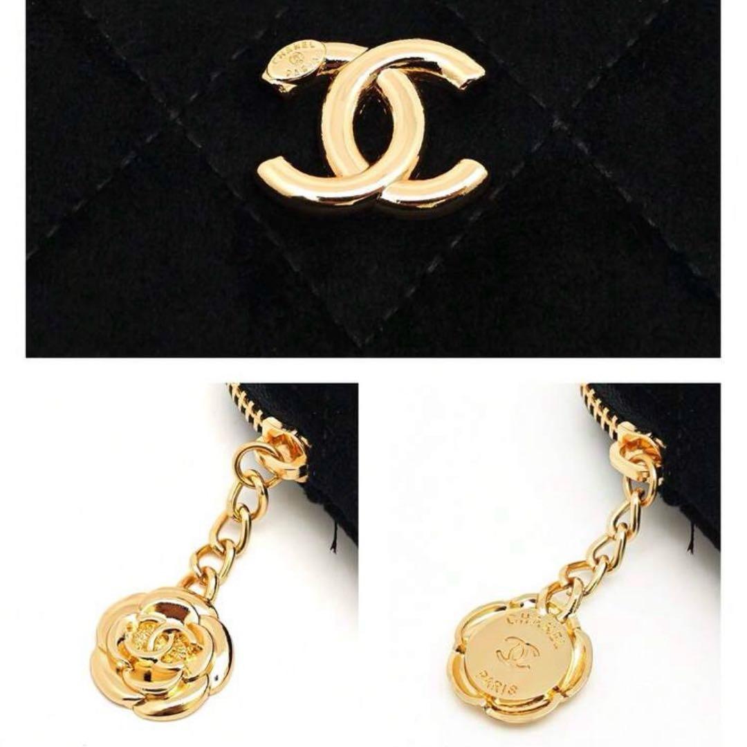 CHANEL ブラック キルティング ノベルティポーチ財布