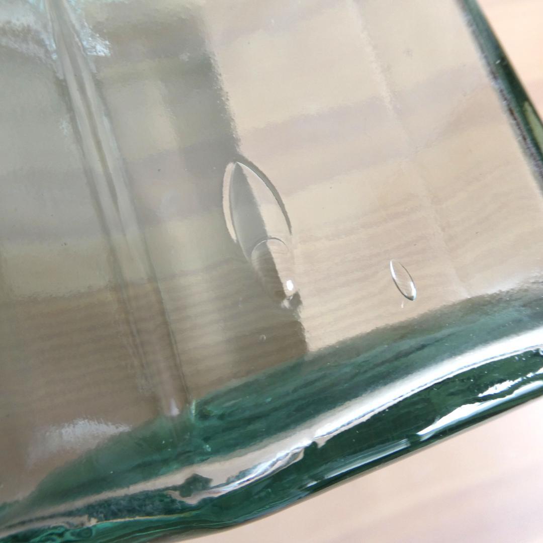ガラス瓶　アンティーク　緑　八角形　蓋なし　約1.4kg　美品