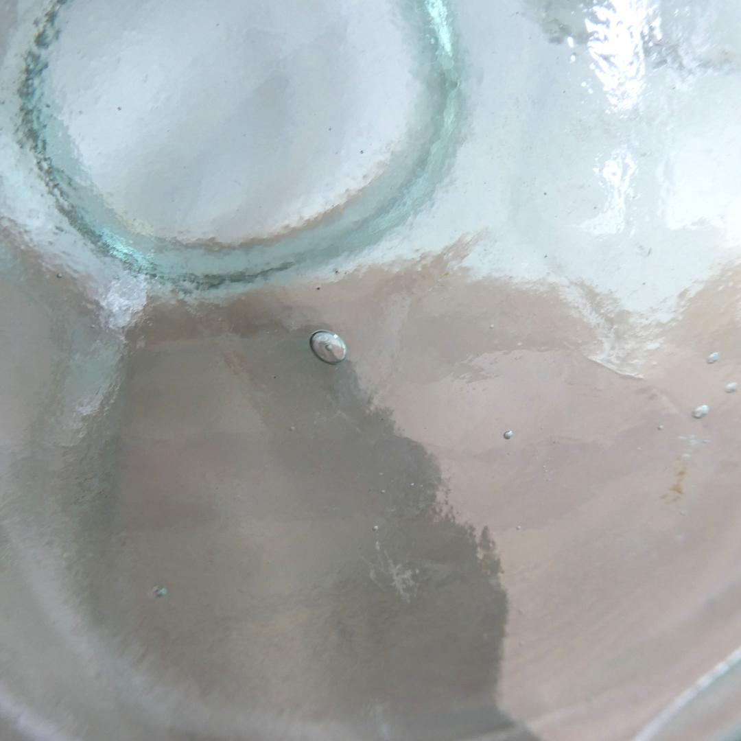 ガラス瓶　アンティーク　緑　八角形　蓋なし　約1.4kg　美品