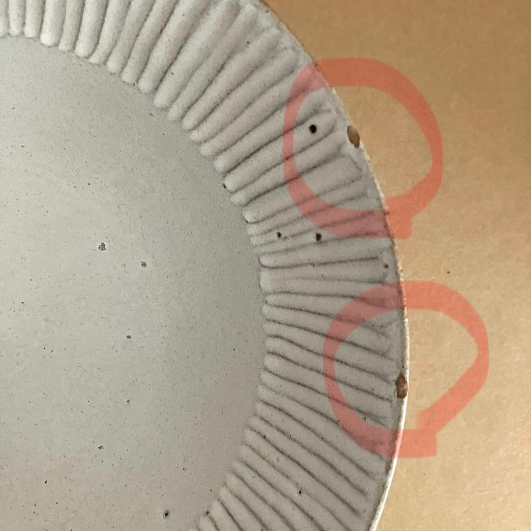 お1人様ご飯もりもり3点セット会津本郷焼き 樹ノ音工房しのぎマット白【お買得‼️】