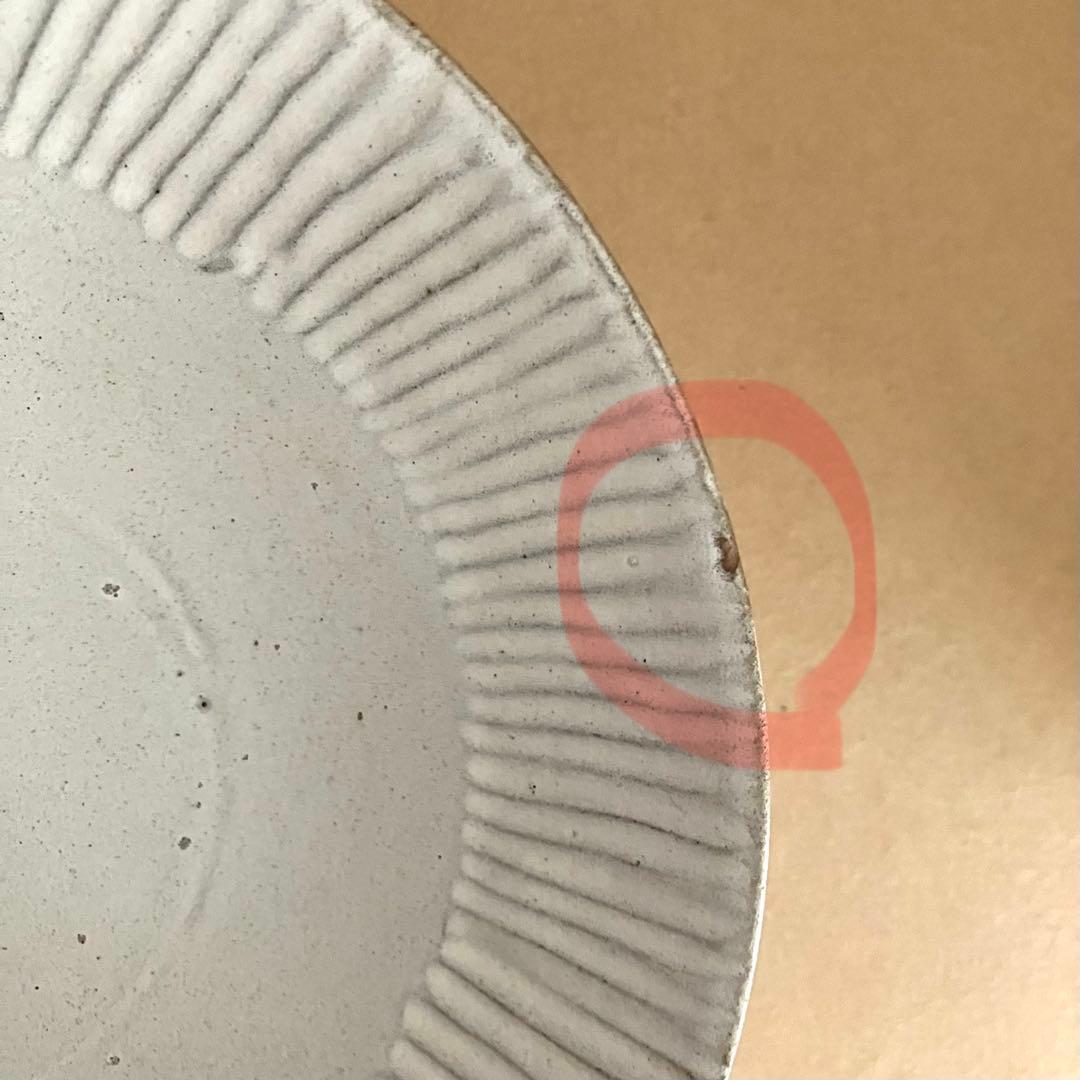 お1人様ご飯もりもり3点セット会津本郷焼き 樹ノ音工房しのぎマット白【お買得‼️】