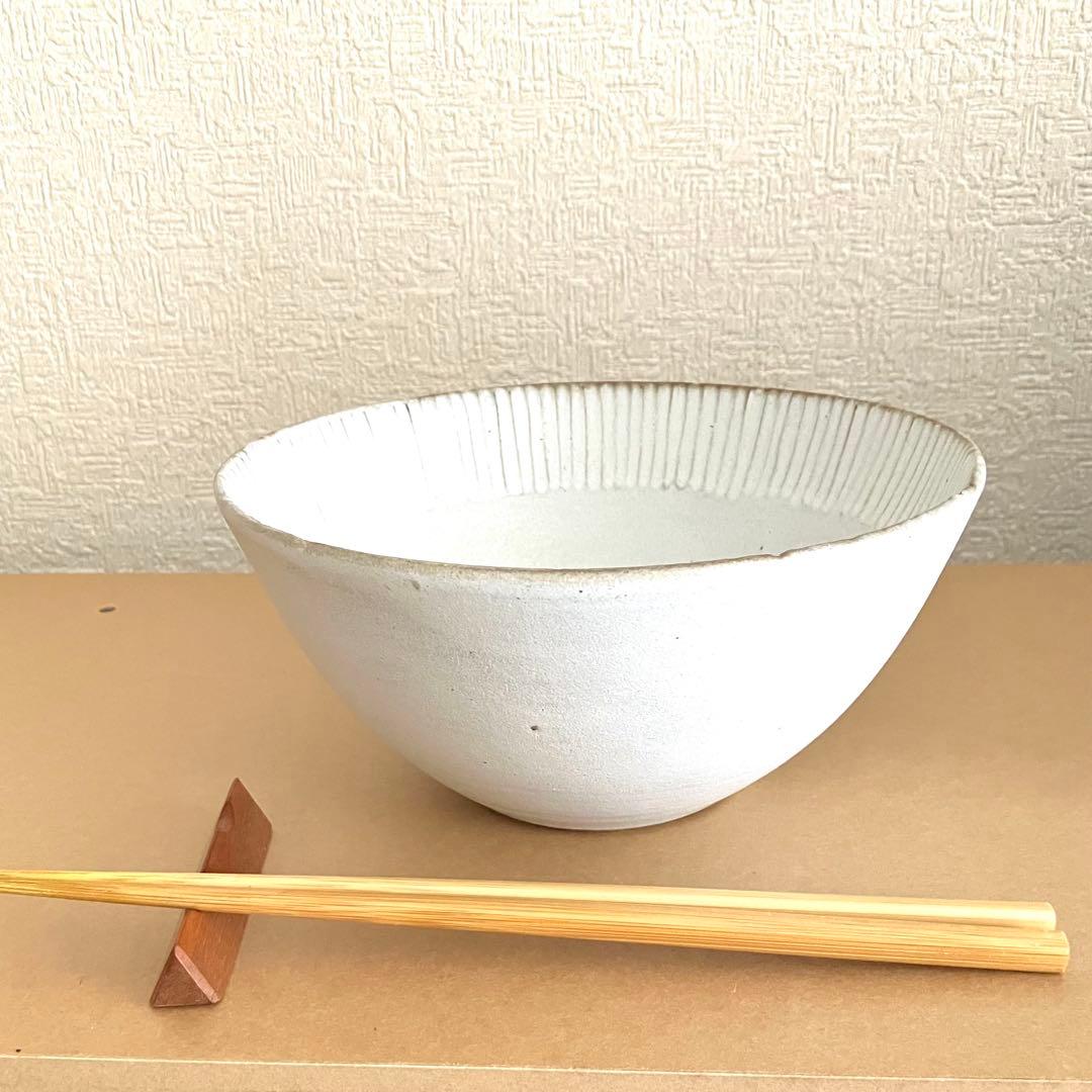 お1人様ご飯もりもり3点セット会津本郷焼き 樹ノ音工房しのぎマット白【お買得‼️】