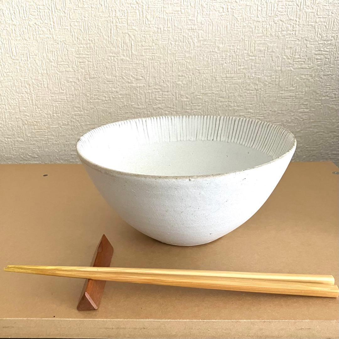 お1人様ご飯もりもり3点セット会津本郷焼き 樹ノ音工房しのぎマット白【お買得‼️】