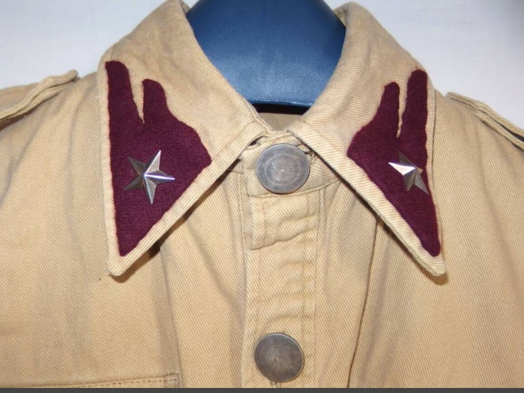 WW2イタリア軍 熱帯野戦服上衣(ベルサリエリ徽章付)/ドイツ同盟 アフリカ戦線