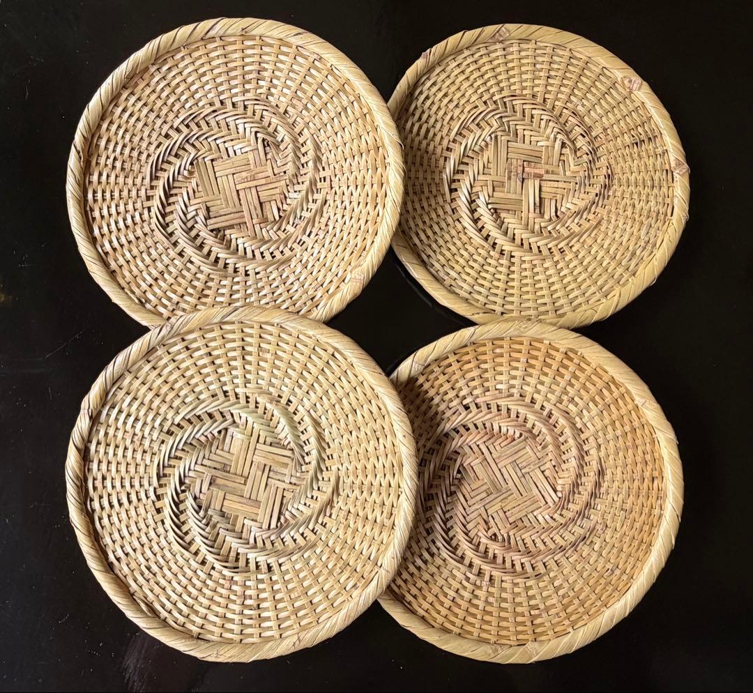 蕎麦ざる 戸隠風 竹ざる 直径約24cm 6枚セット