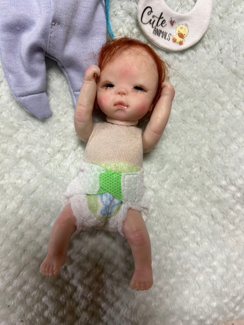 樹脂粘土ベビー　オムツっ子　ねむねsuzuran ドール