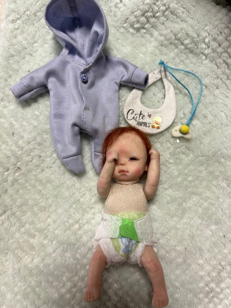 樹脂粘土ベビー　オムツっ子　ねむねsuzuran ドール