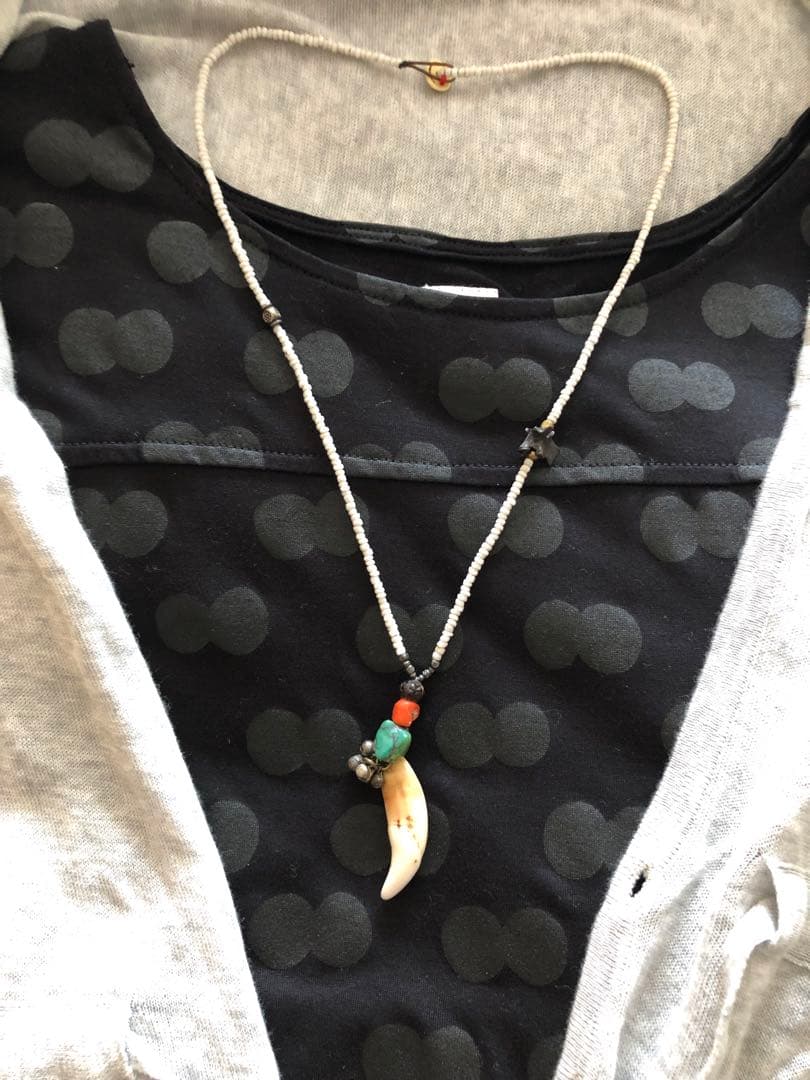 juju チベタンターコイズ+牙ネックレス