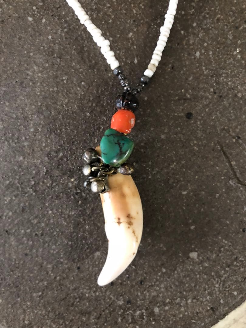 juju チベタンターコイズ+牙ネックレス