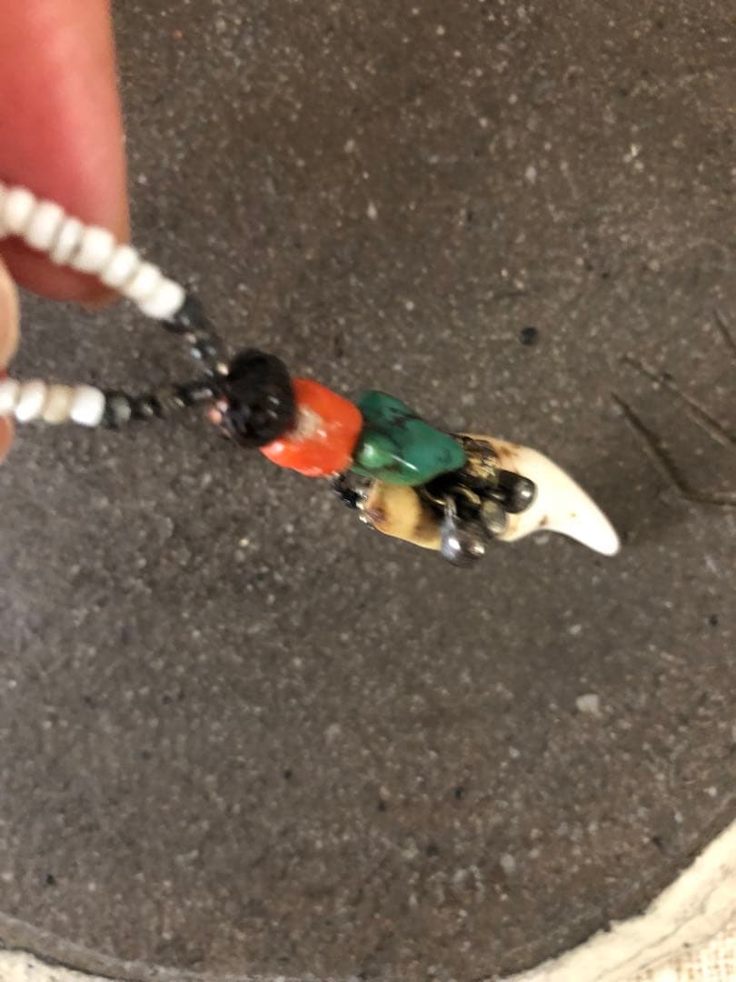 juju チベタンターコイズ+牙ネックレス