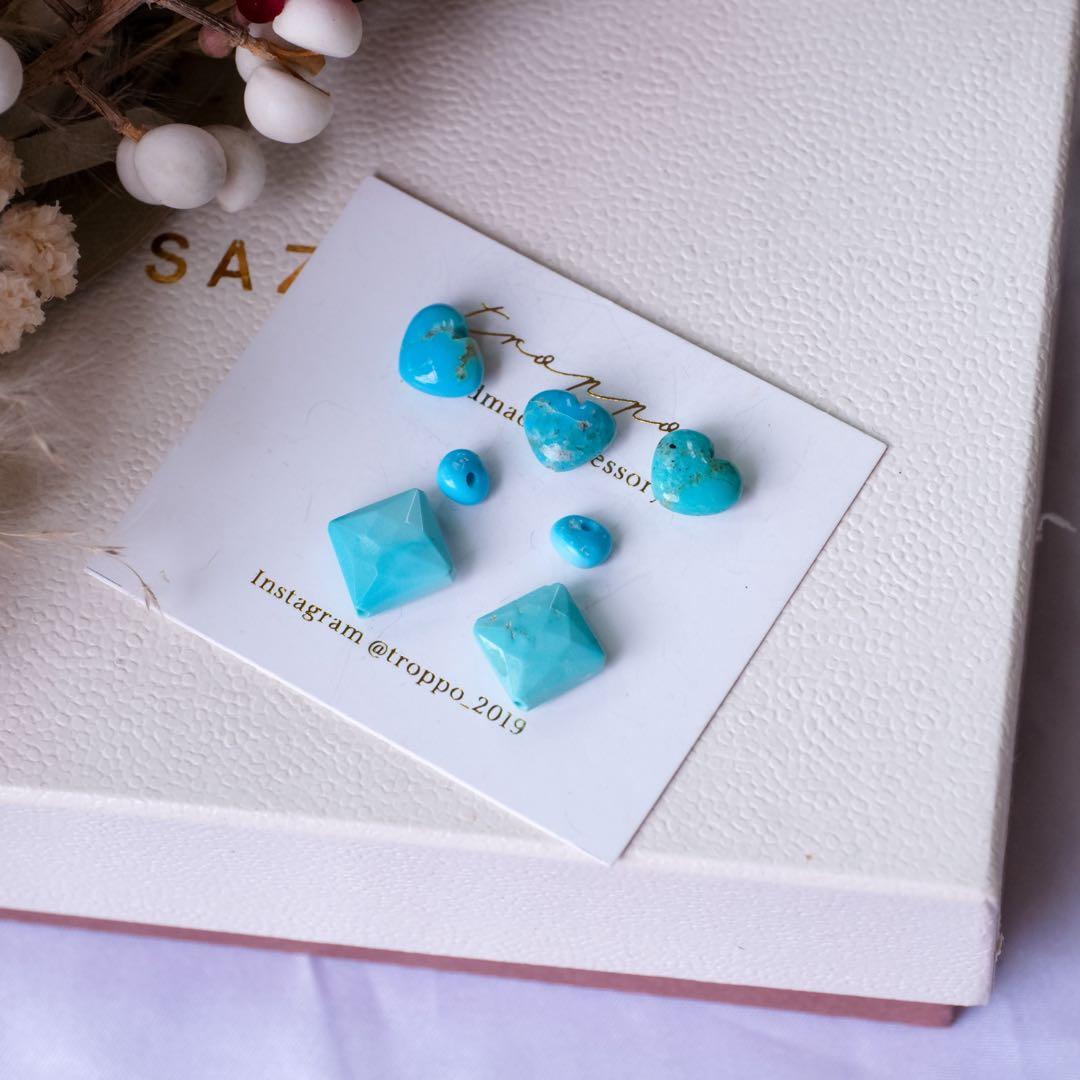 14kgfスリーピングビューティーターコイズダイヤカットブレスレット