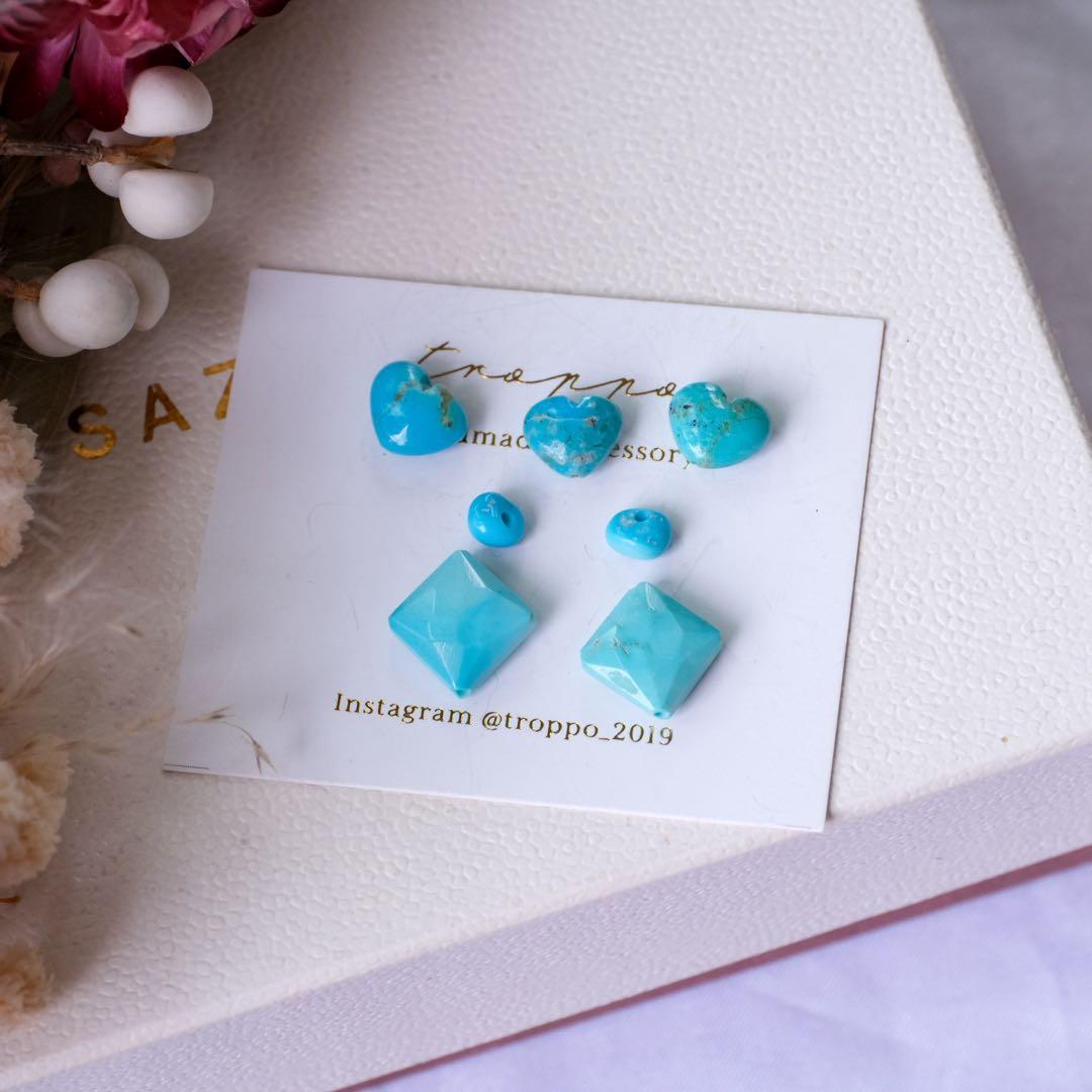 14kgfスリーピングビューティーターコイズダイヤカットブレスレット