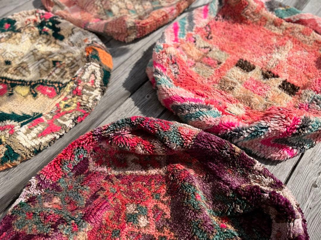 vintage floor cushion　トロピカルピンク