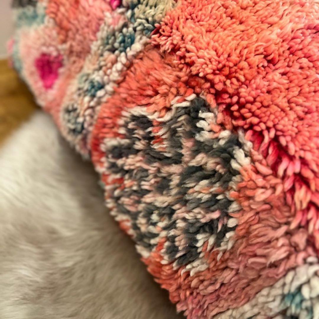 vintage floor cushion　トロピカルピンク