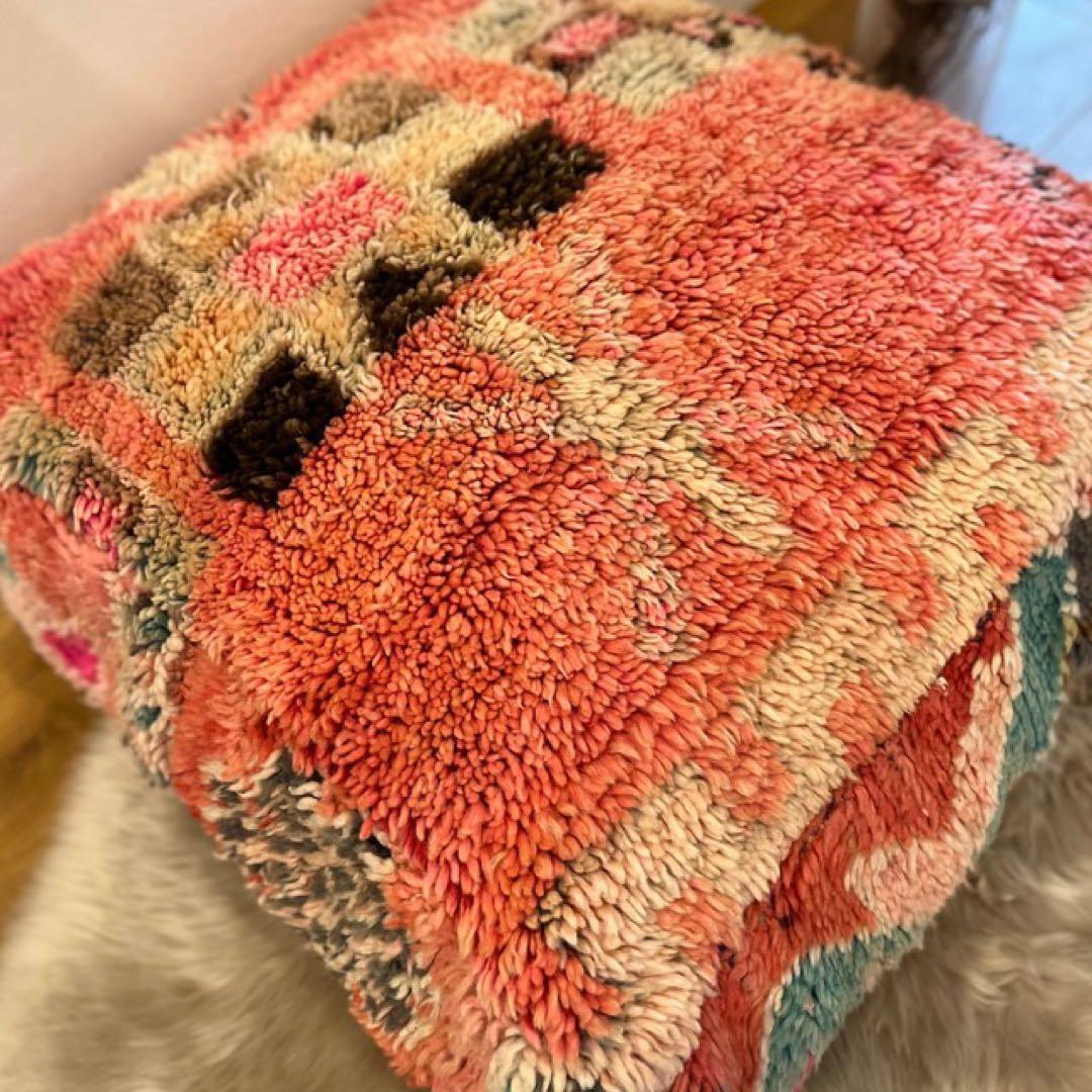 vintage floor cushion　トロピカルピンク