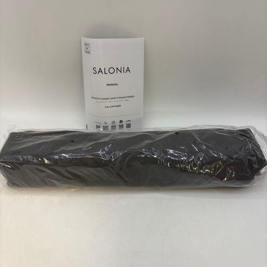 SALONIA SMOOTH SHINE ヘアストレートアイロン ブラウン