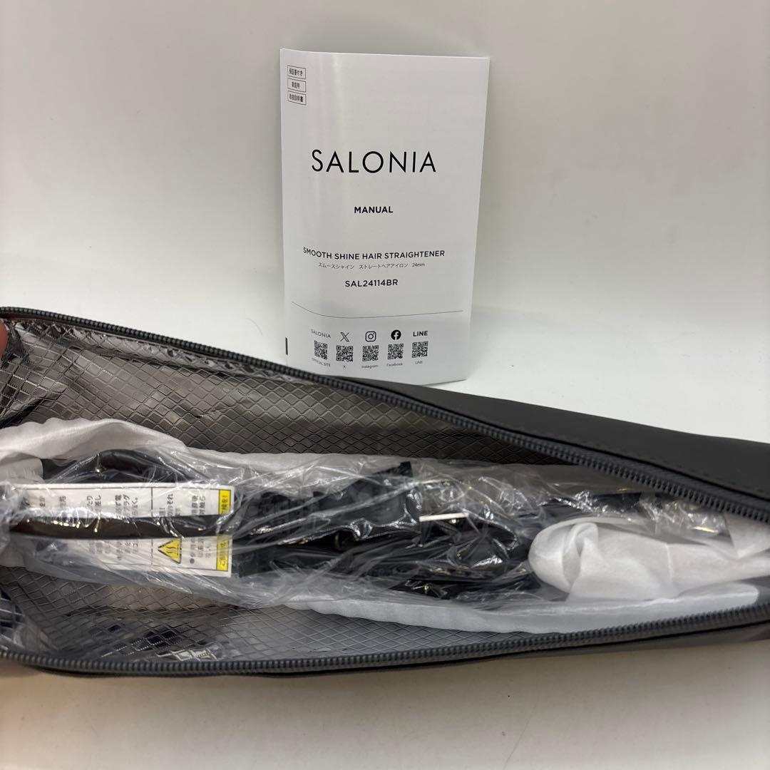 SALONIA SMOOTH SHINE ヘアストレートアイロン ブラウン